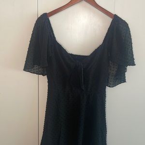 Lulu’s Black Flowy Mini Dress